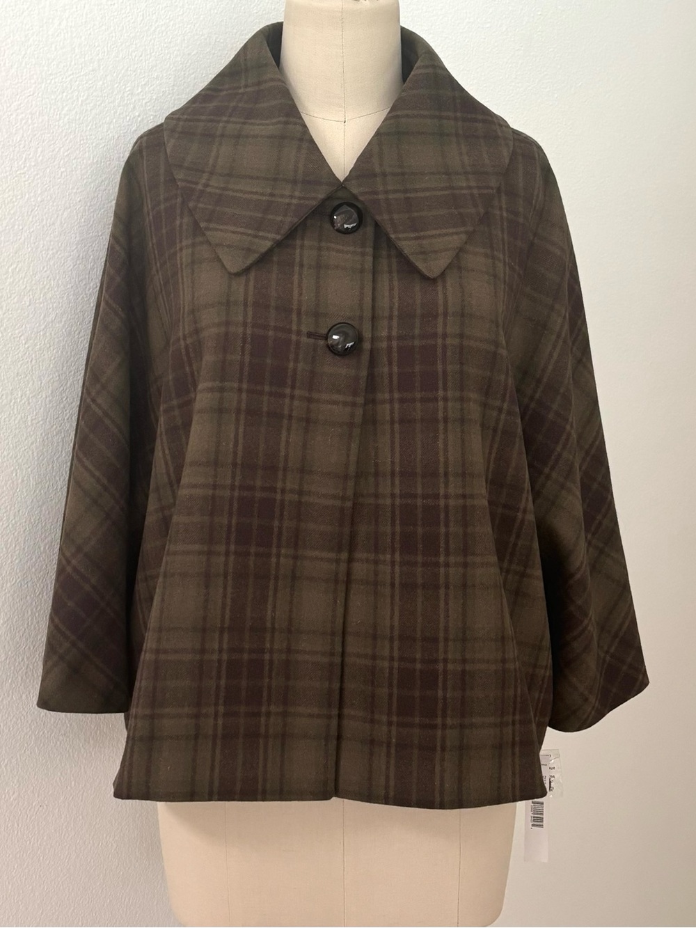 Antonio Melani Plaid Swing Jacket NWT Premium Dillard’s Brand Size 12